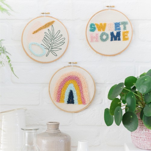 sada na slučkovanie / punch needle kit s tenšou ihlou