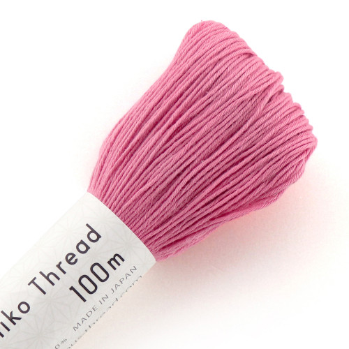 sashiko thread 100 m - 110 pink sherbet